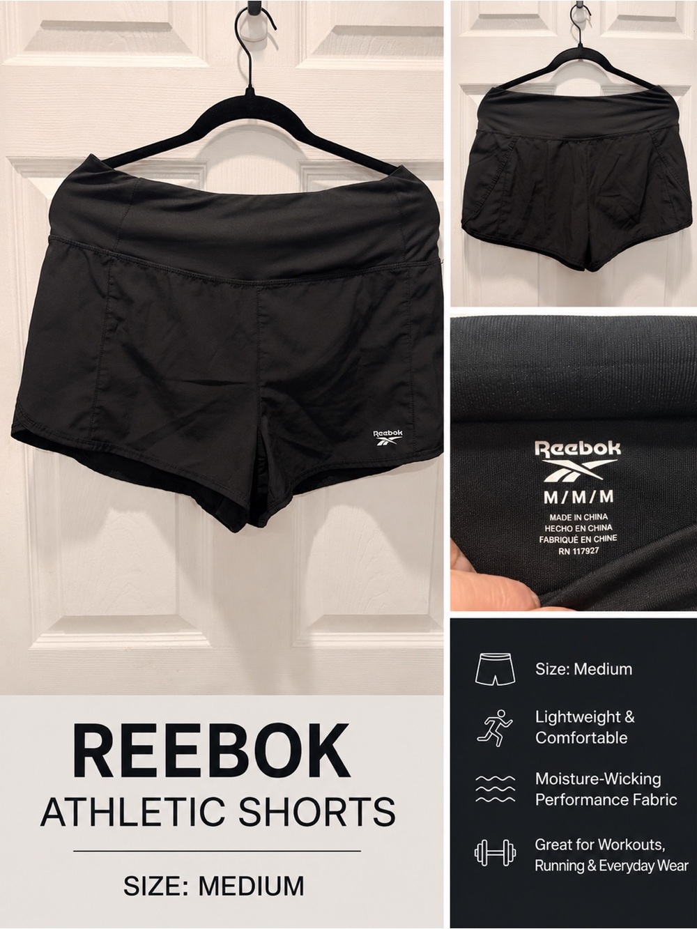 Reebok Black Women's Performance Athletic Shorts